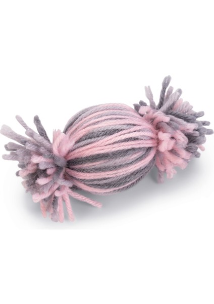 Beeztees Kedi Oyuncağı, Top, Yün, Pembe ve Gri, 10X5X5CM