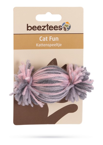 Beeztees Kedi Oyuncağı, Top, Yün, Pembe ve Gri, 10X5X5CM fiyatları