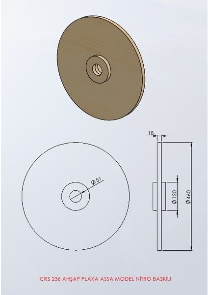 Ahşap Plaka Assa Model Nitro Baskılı fırsatları