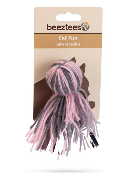 Beeztees Kedi Oyuncağı, Ahtapot, Yün ve Kurdela, Pembe ve Gri, 12X4X4CM fiyatları