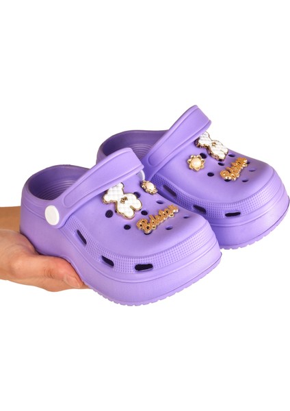 Kız Çocuk Kaymaz Yüksek Taban Rahat Kalıp Plaj Havuz Çocuk Terliği