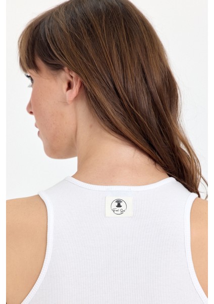 Belden Bağlamalı Fitilli Crop T-Shirt