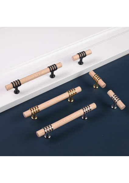 Gold 128MM(12.8CM) Ahşap Kulp Lüks Country Mutfak Mobilya Dolap Çekmece Kulbu