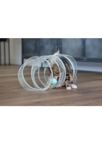Beeztees Yavru Kedi Tüneli, Spiral Şeklinde, 60X25X25CM fiyatları