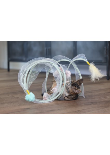 Beeztees Yavru Kedi Tüneli, Spiral Şeklinde, 60X25X25CM fırsatları