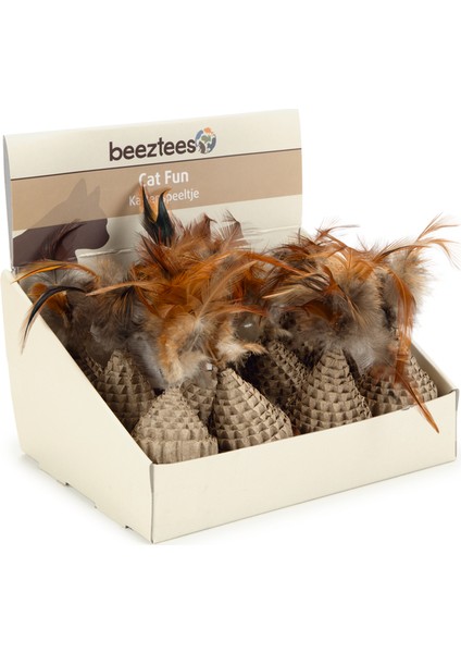 Beeztees Kedi Oyuncağı, Karton ve Ucu Tüylü Hacıyatmaz, 5X5X12CM fiyatları