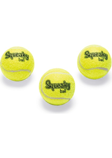Beeztees Köpek Oyuncağı, Sesli, Tenis Topu, Sarı, 3 Adet, 5cm