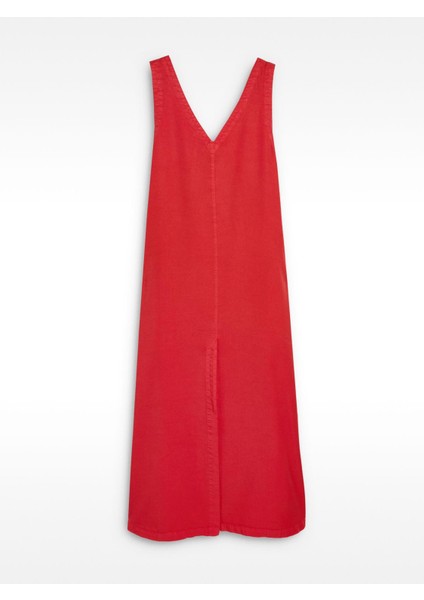 %100 Liyosel Midi Elbise