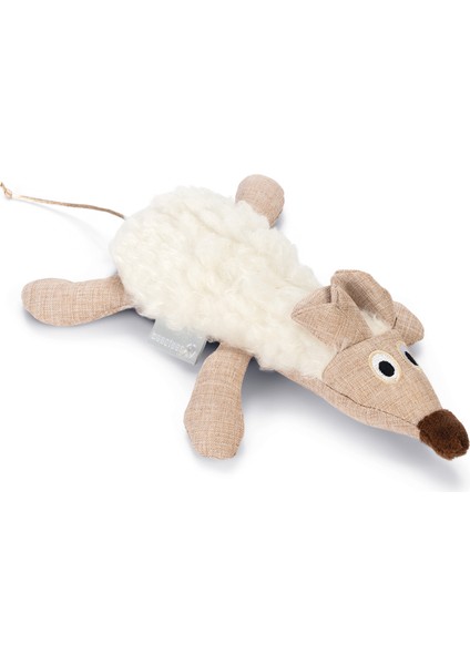 Beeztees Kedi Oyuncağı, Fare, Peluş, Beyaz, 17X13X4CM