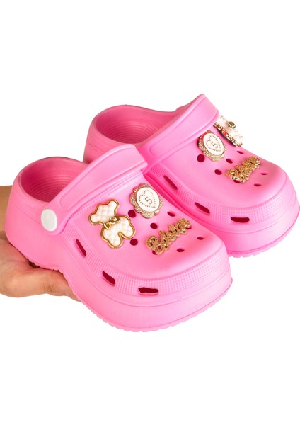 Kız Çocuk Kaymaz Yüksek Taban Rahat Kalıp Plaj Havuz Çocuk Terliği