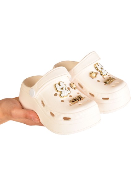 Kız Çocuk Kaymaz Yüksek Taban Rahat Kalıp Plaj Havuz Çocuk Terliği