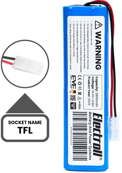 Tefal RG9075 X-Plorer Serie 130 Aı Uyumlu Batarya (Yüksek Kapasite) 2800MAH Pil Robot Süpürge Bataryası indirimleri