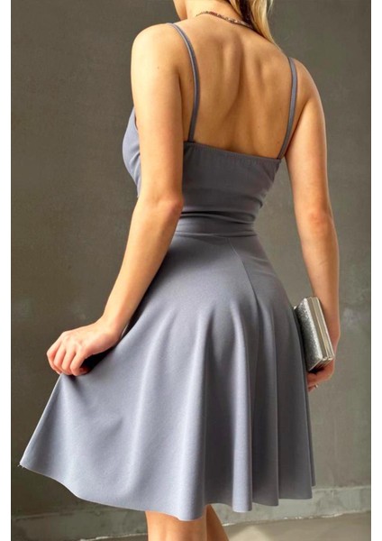 Ince Askılı Ithal Krep Elbise modelleri