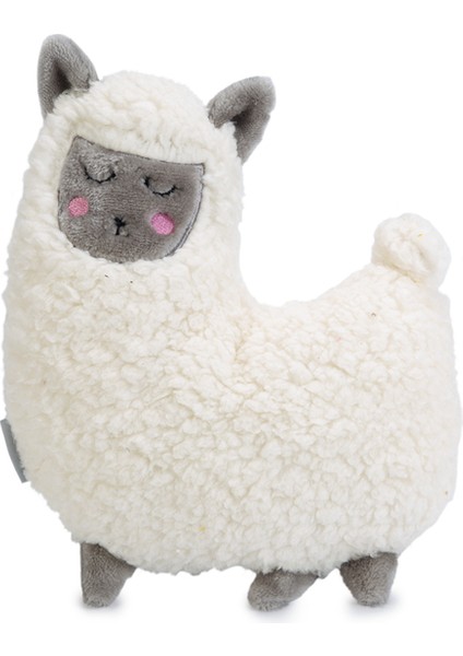 Beeztees Yavru Köpek Oyuncağı, Kalp Atışlı, Lama, Peluş, Beyaz, 26X20X7,5CM