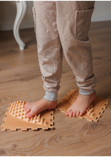2 Modüllü Dalga Ortopedik Halı Çocuk Duyu Matları Puzzle Çocuk Masaj Halıları OH021