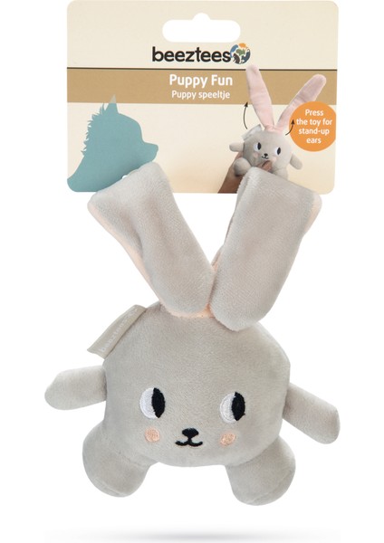 Beeztees Yavru Köpek Oyuncağı, Tavşan, Peluş, Gri, 15X9X4CM indirimleri