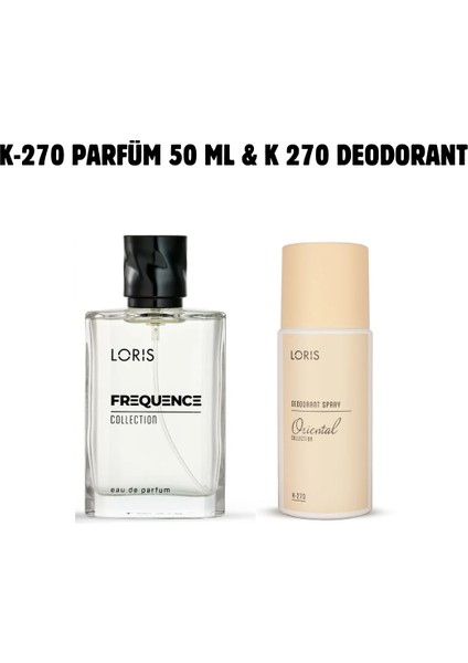 K-270 Frequence Kadın Parfüm 50 ml & K-270 Kadın Deodorant 150 ml fiyatları