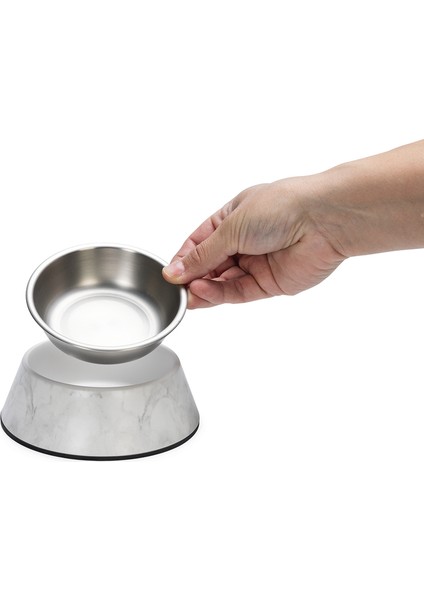 Beeztees Dbl Köpek Mama Su Kabı, Mat Paslanmaz Çelik, Beyaz Mermer Görünümlü, 14CM, 160ML modelleri