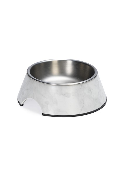 Beeztees Dbl Köpek Mama Su Kabı, Mat Paslanmaz Çelik, Beyaz Mermer Görünümlü, 14CM, 160ML fırsatları