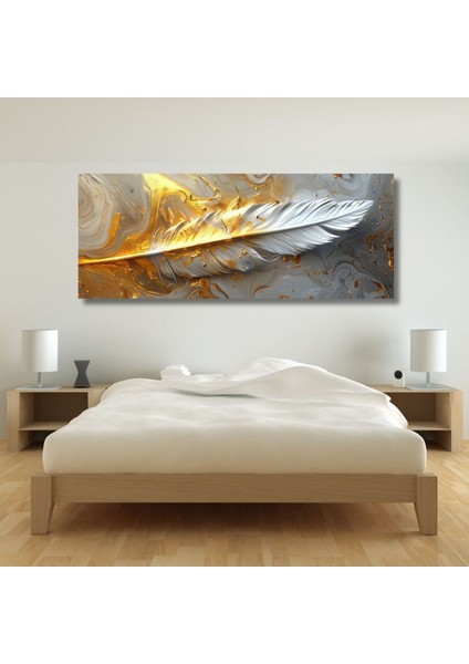 Golden Feather Kanvas Tablo