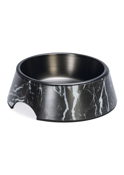 Beeztees Dbl Köpek Mama Su Kabı, Mat Siyah Paslanmaz Çelik, Siyah Mermer Görünümlü, 17,5cm, 350ML indirimleri