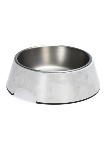 Beeztees Dbl Köpek Mama Su Kabı, Mat Paslanmaz Çelik, Beyaz Mermer Görünümlü, 17,5cm, 350ML fırsatları