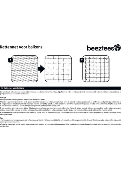 Beeztees Kedi Pencere Veya Balkon Koruma Filesi, Şeffaf, 6X3M fiyatları
