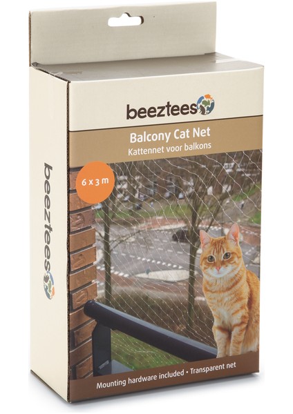 Beeztees Kedi Pencere Veya Balkon Koruma Filesi, Şeffaf, 6X3M indirimleri