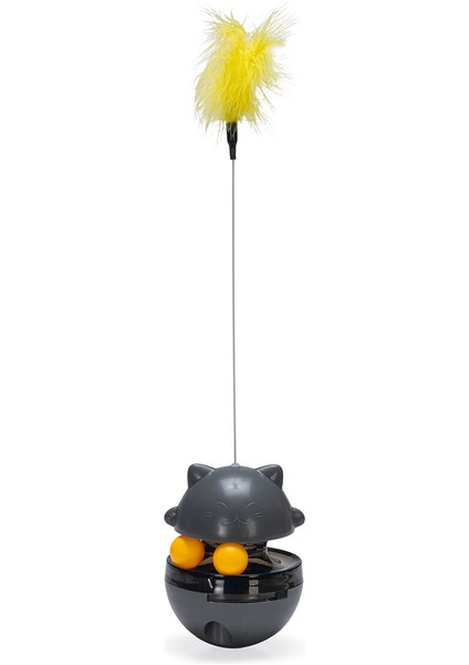 Beeztees Kedi Oyuncağı, Hacıyatmaz, Içinde Top, Ucunda Tüy, 10X10X42CM