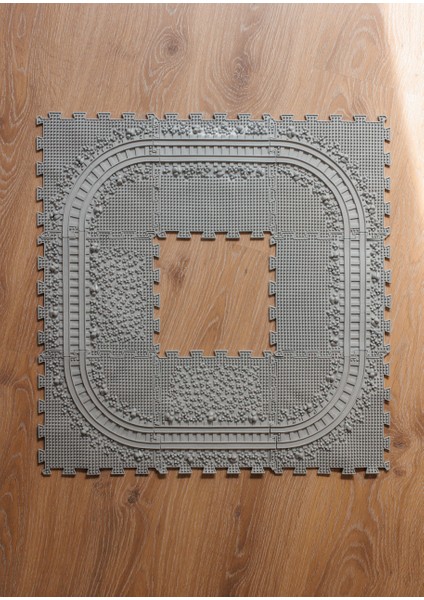 8 Mödüllü Oyun Masaj Demiryolu Ortopedik Halı Duyu Matları Puzzle Masaj Tren Yolu