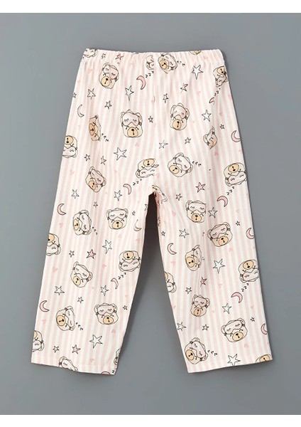 Lcw Kids ekru Bisiklet Yaka Kız Çocuk Pijama Takım