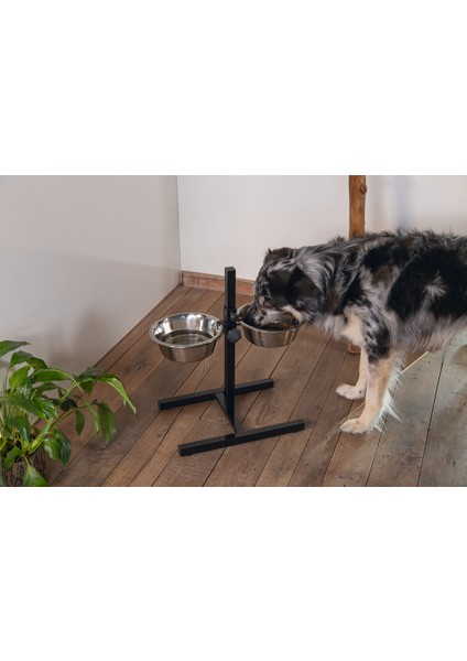 Beeztees Köpek Ikili Mama Su Kabı, Ayaklı, Paslamaz Çelik, 25CM, 2x2,5l modelleri