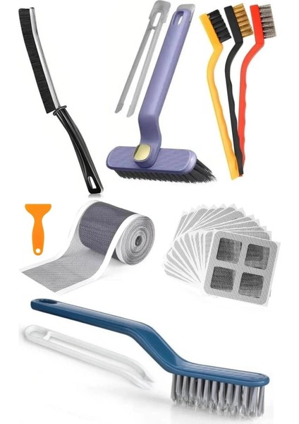 20 Parça Cımbızlı Döner Başlıklı Dar Alan Detaylı Temizlik Fırçası 4 Metre + 10 Adet Gider Süzgeci