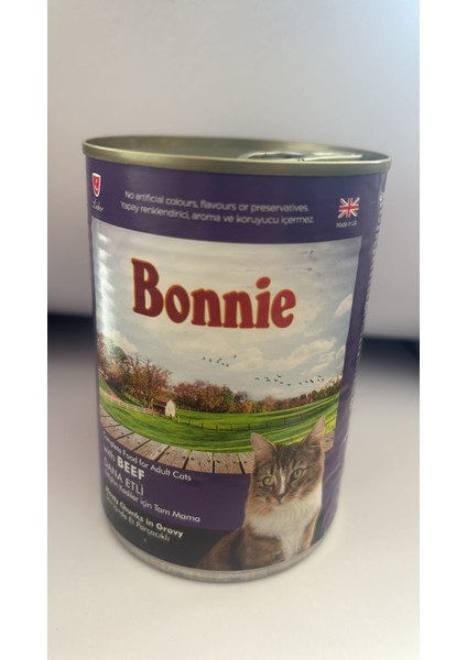 Sos Içinde Parça Dana Etli Yetişkin Kedi Konservesi 400 gr x 12 Adet