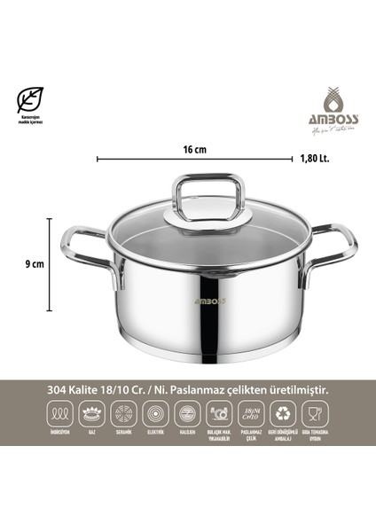 Diamond Strainer 8 Parça Tencere Seti Çelik Saplı DİA-6572 modelleri