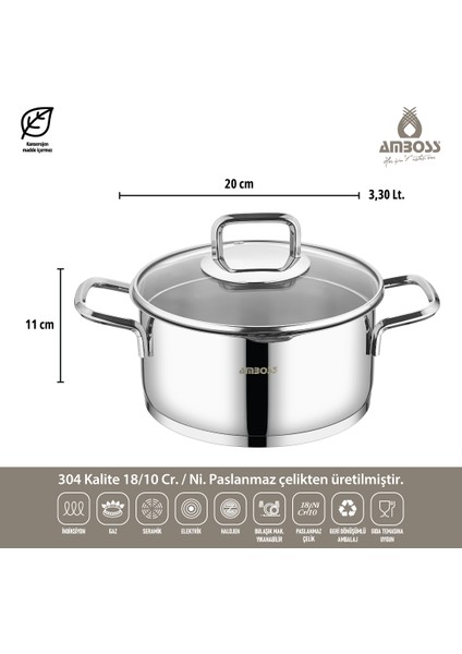 Diamond Strainer 8 Parça Tencere Seti Çelik Saplı DİA-6572 fırsatları