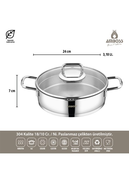 Diamond Strainer 8 Parça Tencere Seti Çelik Saplı DİA-6572 indirimleri