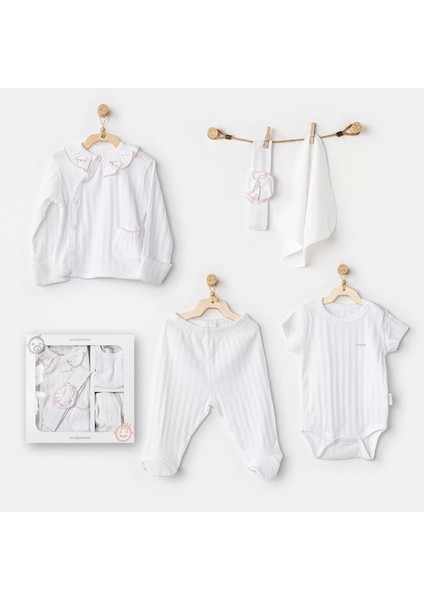 Newborn Have A Nice Day 5'li Hastane Çıkış Seti White