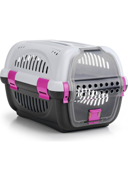 Beeztees Köpek Veya Kedi Taşıma Kabı, Gri/pembe, 51X34,5X33CM
