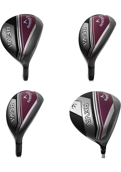Reva Grafit Sağ El Stantlı Siyah Kadın Golf Seti
