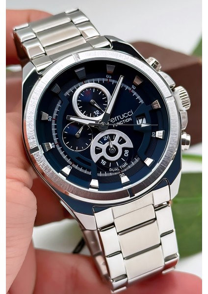 Function Erkek Kol Saati Çelik Kasa & Çelik Kordon Gümüş-Mavi ZMFER185 modelleri