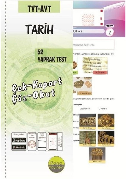 TYT AYT Tarih Çek Kopart 52 Adet Yaprak Testleri