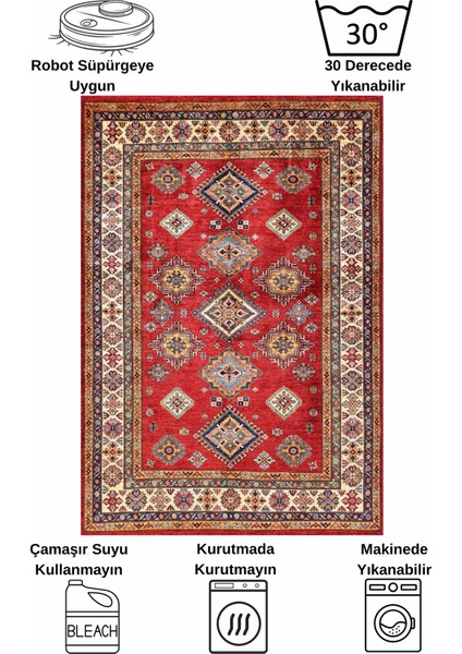Kilim Motifli Saçaklı Klasik Kaymaz Taban Halı