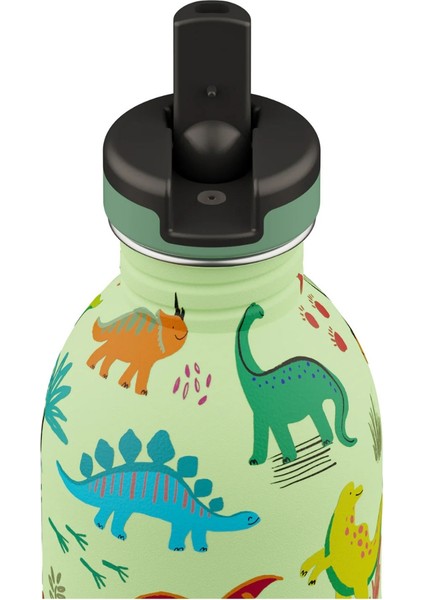 Kids Bottle Jurassic Friends Pipetli Paslanmaz Çelik Çocuk Su Matarası 250 ml modelleri