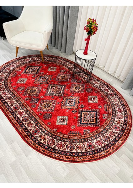 Kilim Motifli Klasik Kaymaz Taban Halı