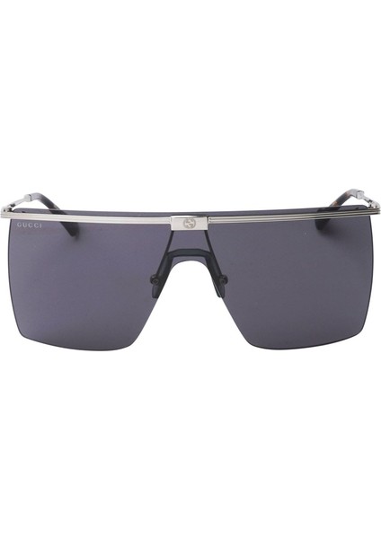 GG1096S 001 99-1 Kadın Gümüş Geometrik Çerçevesiz Füme Mat Camlı Güneş Gözlüğü fiyatları