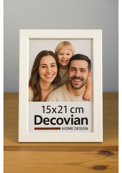 Doğal Ahşap Modern Ayaklı Tekli Fotoğraf Çerçevesi - Beyaz Renkli Masaüstü Çerçeve- Boş Resimsiz fiyatları