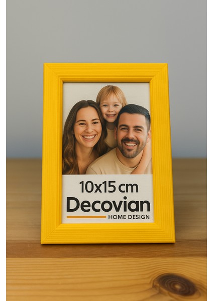 Doğal Ahşap Modern Ayaklı Tekli Fotoğraf Çerçevesi - Sarı Renkli Masaüstü Çerçeve- Boş Resimsiz fiyatları