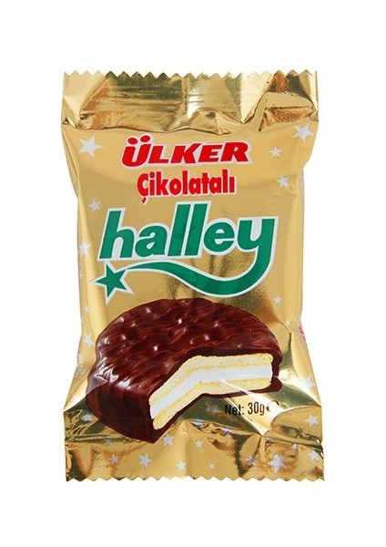 Halley Çikolata Kaplamalı Bisküvi 30 gr x 24 Adet