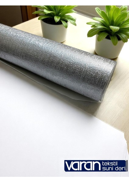 Metalik Gri Renk Yapışkanlı Suni Deri 100 X140CM fiyatları